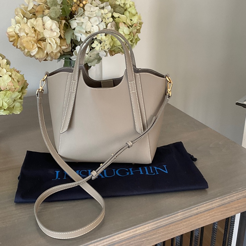 J. McLaughlin Lane Leather Mini Tote - Taupe